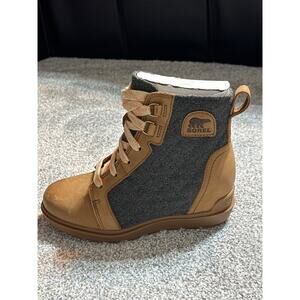 Sorel Evie II Boots 5 Waterproof Brown Gorpcore Streetwear Apres-Ski Lodge Cabin